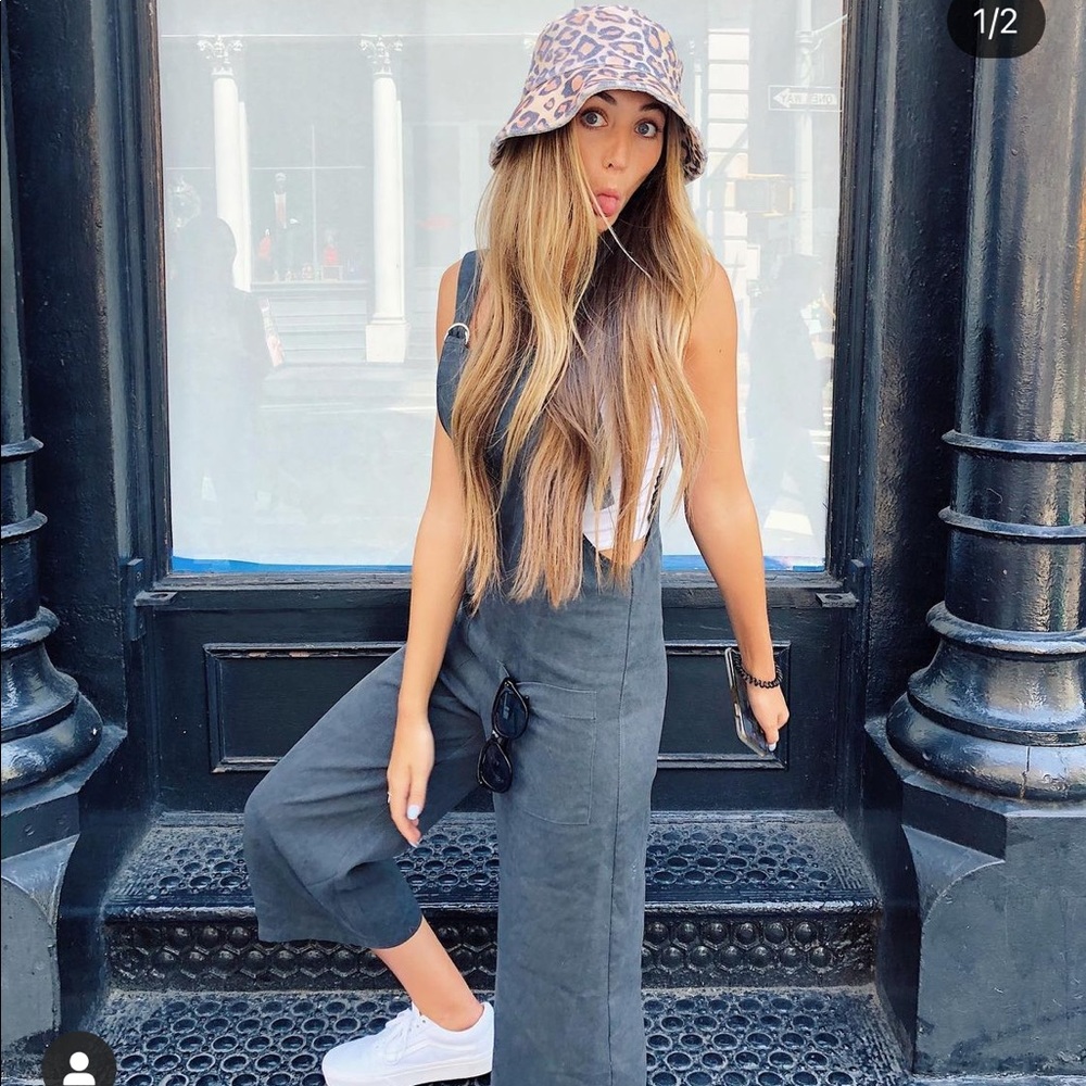 Zara Gray Jumpsuit Overalls, Size Small